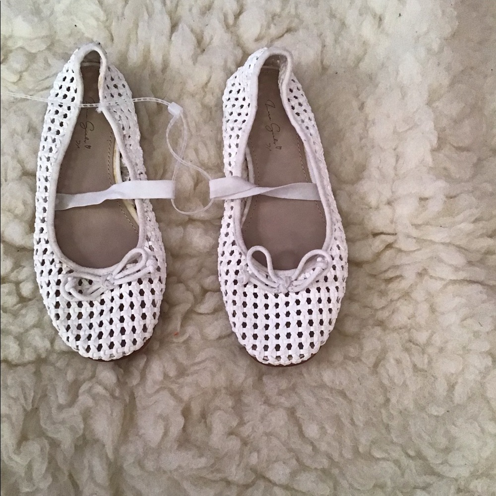 White Zara flats